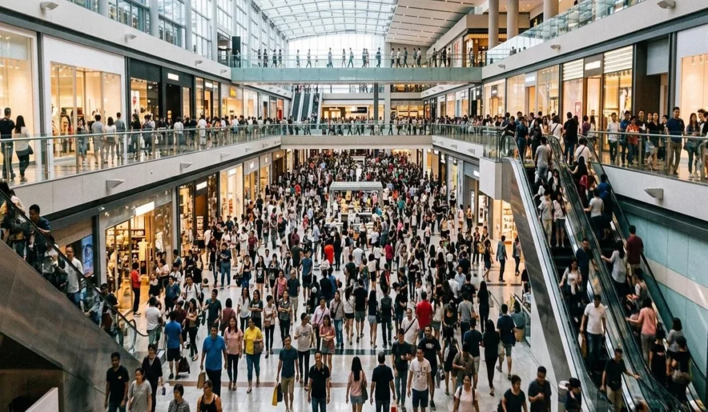 إزاي تختار مول للاستثمار: Footfall, anchors, catchment area ببساطة 1 إزاي تعرف قوة Footfall في مول ناجح بالقاهرة؟