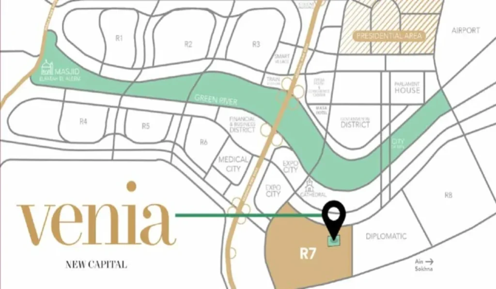 كمبوند فينيا العاصمة الإدارية | Venia New Capital 1 موقع فينيا العاصمة الإدارية