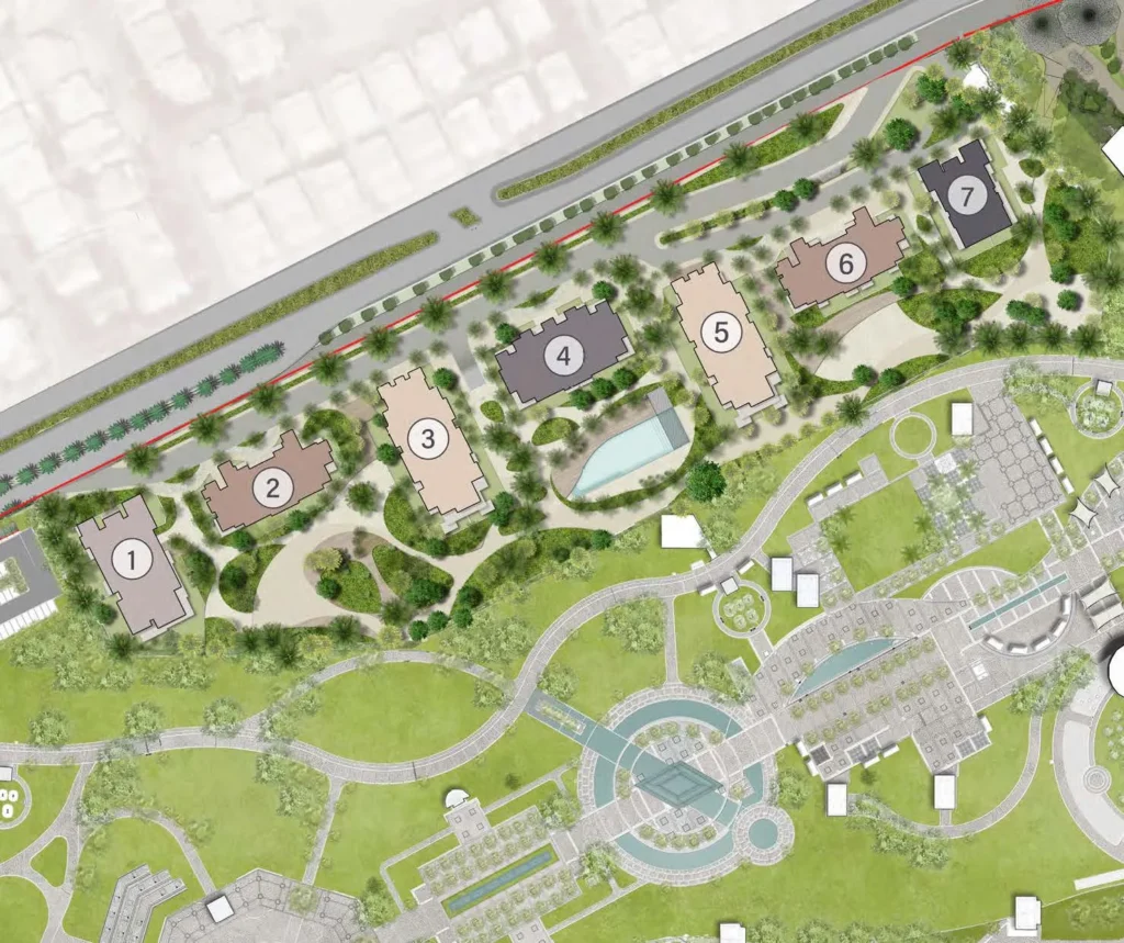ماستر بلان بارك سايد ريزيدنس الشيخ زايد Park Side Residences Master Plan