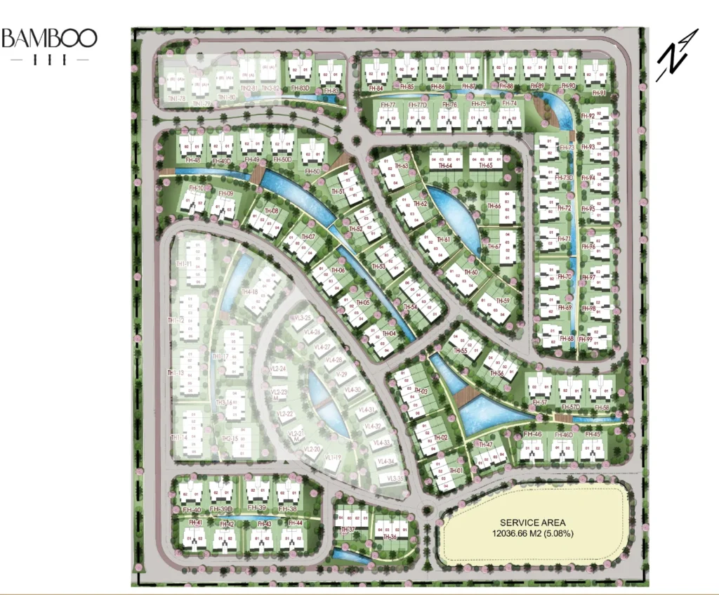 كمبوند بامبو 3 بالم هيلز أكتوبر | Bamboo III Palm Hills 1 ماستر بلان بامبو 3 بالم هيلز Bamboo III Master Plan