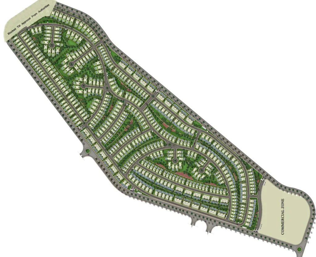 كمبوند ذا كراون بالم هيلز أكتوبر | The Crown Palm Hills 1 ماستر بلان ذا كراون بالم هيلز The Crown Master Plan