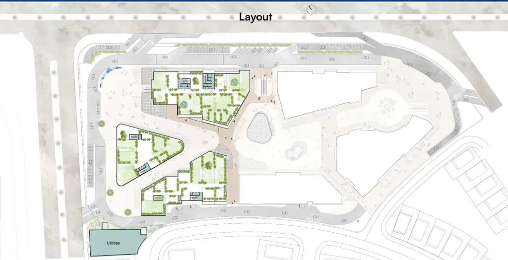كراون سنترال بالم هيلز أكتوبر | Crown Central Palm Hills 1 ماستر بلان كراون سنترال بالم هيلز Crown Central Master Plan
