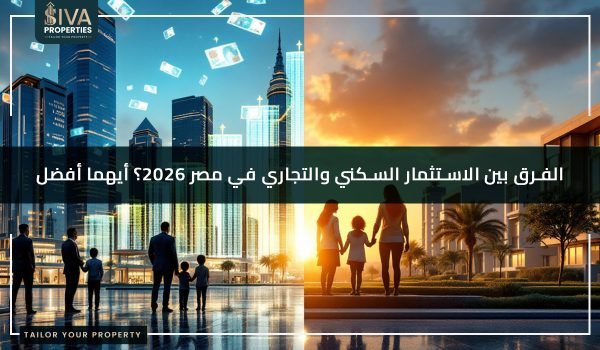 الفرق بين الاستثمار السكني والتجاري في مصر