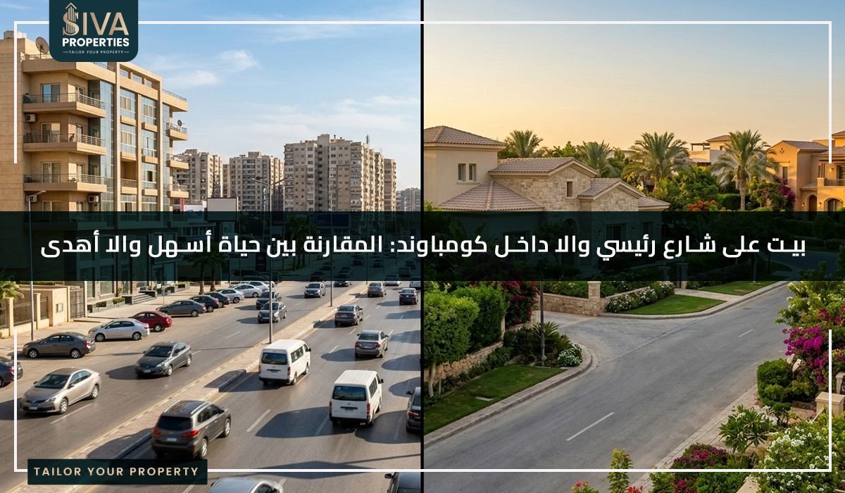 إطلالة على شارع رئيسي ولا داخل كومباوند؟ مقارنة تفصيلية